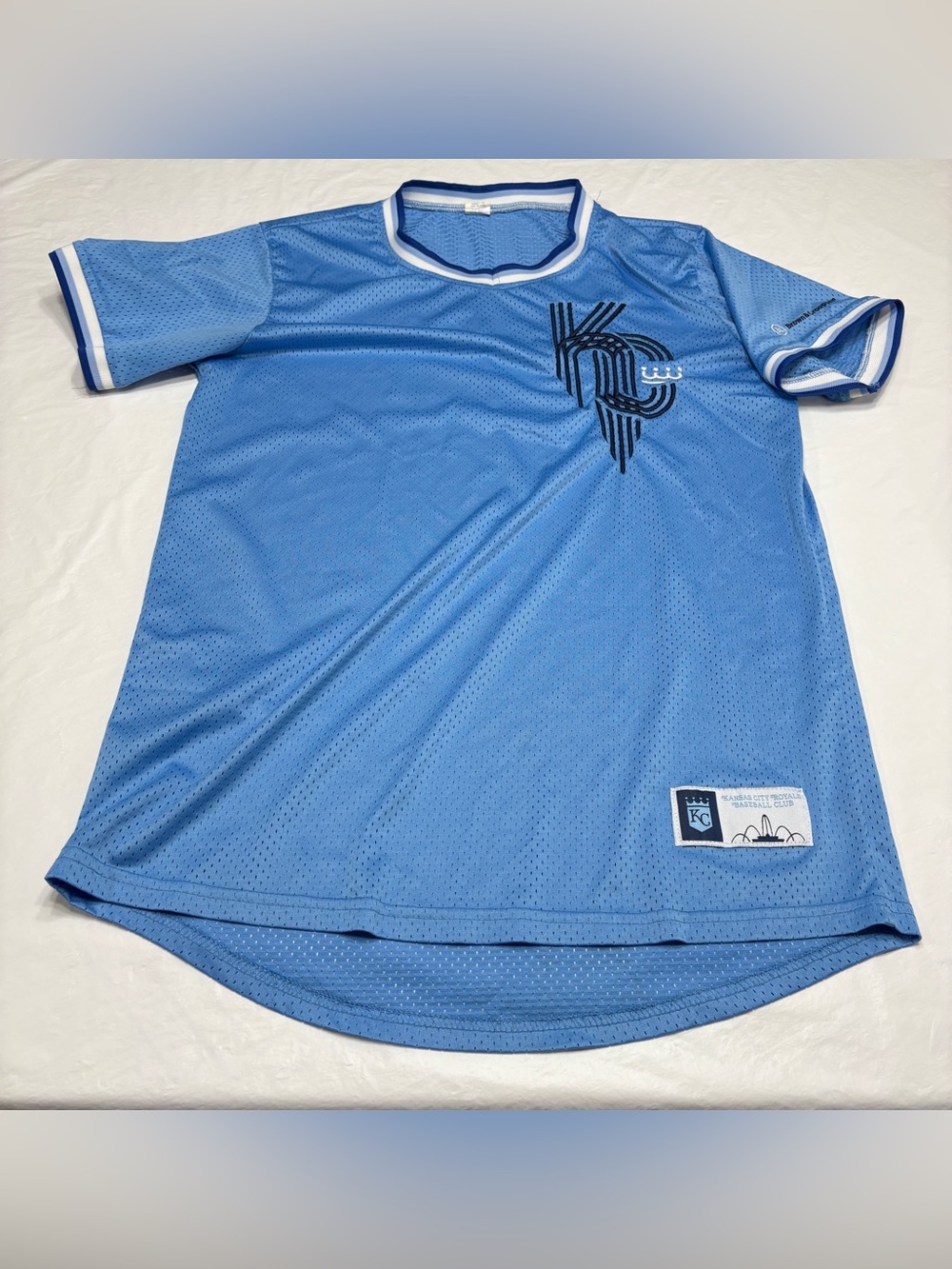 MLB Kansas City Royals Powder Blue Mesh Baseball Jersey Men’s Medium
